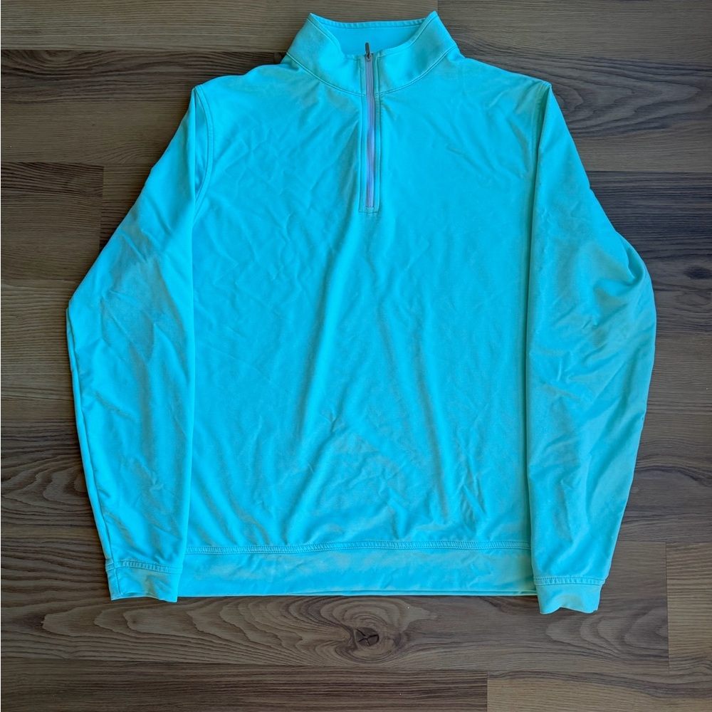Peter Millar Aqua Quarter-Zip Pullover